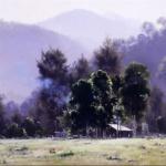 Trapp's Hut Little River - Megalong  -  90  x 80  © Copyright John Wilson