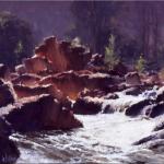 The Pink Rocks - Cox's River  -  30 x 30  © Copyright John Wilson