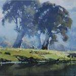 Study for Gums and Tumut River  -  30 x 22  © Copyright John Wilson
