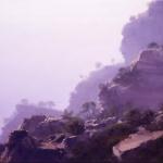 Hazy Afternoon Rockscape, Katoomba  -  60 x 45 - Copyright John Wilson