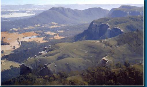 Overlooking Megalong  -  60 x 45; John Wilson